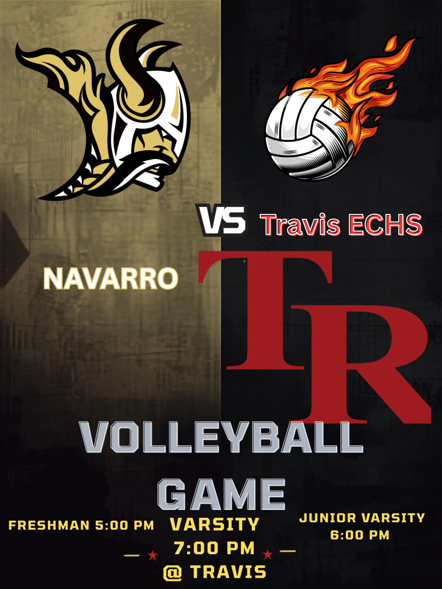 TRAVIS VS NAVARRO VOLLEYBALL GAME FLYER