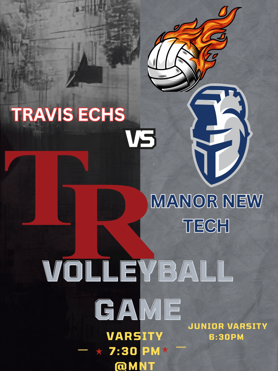 TRAVIS VS MANOR NEW TECH VOLLEYBALL GAME AWAY FLYER